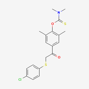 N,N-dimethylcarbamothioic acid O-[4-[2-[(4-chlorophenyl)thio]-1-oxoethyl]-2,6-dimethylphenyl] ester
