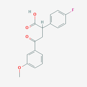 molecular formula C17H15FO4 B3130696 2-(4-Fluorophenyl)-4-(3-methoxyphenyl)-4-oxobutanoic acid CAS No. 344280-55-3