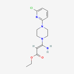 ethyl (E)-3-amino-3-[4-(6-chloropyridin-2-yl)piperazin-1-yl]prop-2-enoate