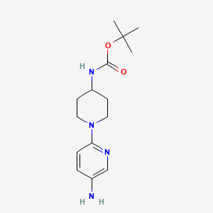 B3130772 tert-Butyl 1-(5-aminopyridin-2-yl)piperidin-4-ylcarbamate CAS No. 344567-02-8