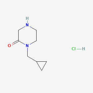 molecular formula C8H15ClN2O B3130801 1-(cyclopropylmethyl)-2-Piperazinone hydrochloride CAS No. 344779-06-2