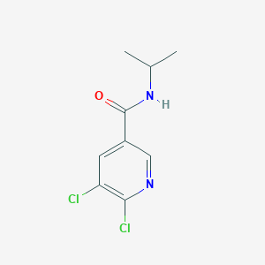 molecular formula C9H10Cl2N2O B3130837 5,6-Dichloro-N-(propan-2-YL)pyridine-3-carboxamide CAS No. 345582-94-7
