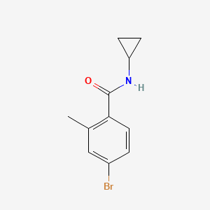 molecular formula C11H12BrNO B3130896 4-bromo-N-cyclopropyl-2-methylbenzamide CAS No. 345965-99-3