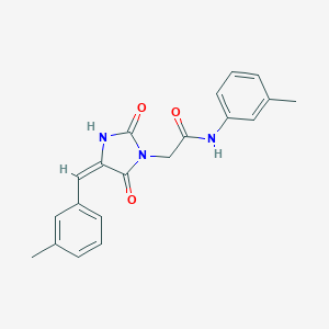molecular formula C20H19N3O3 B313092 2-[4-(3-methylbenzylidene)-2,5-dioxo-1-imidazolidinyl]-N-(3-methylphenyl)acetamide 
