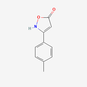molecular formula C10H9NO2 B3130942 5-羟基-3-(4-甲基苯基)异恶唑 CAS No. 346598-97-8