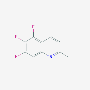 molecular formula C10H6F3N B3130943 5,6,7-Trifluoroquinaldine CAS No. 346604-41-9