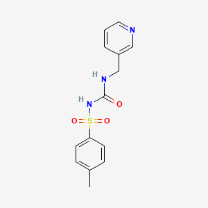molecular formula C14H15N3O3S B3130957 3-{[({[(4-Methylphenyl)sulfonyl]amino}carbonyl)amino]methyl}pyridine CAS No. 346725-08-4