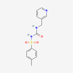 molecular formula C14H15N3O3S B3130957 3-{[({[(4-Methylphenyl)sulfonyl]amino}carbonyl)amino]methyl}pyridine 