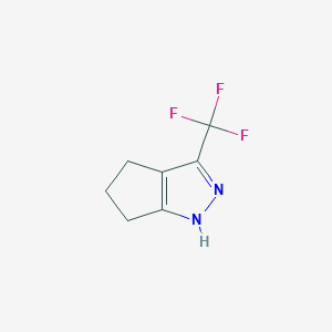 molecular formula C7H7F3N2 B3130995 3-(三氟甲基)-1,4,5,6-四氢环戊并[c]吡唑 CAS No. 347361-46-0