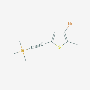 molecular formula C10H13BrSSi B3131058 3-Bromo-2-methyl-5-trimethylsilylethynylthiophene CAS No. 348639-14-5