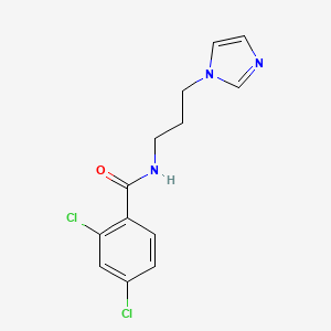 molecular formula C13H13Cl2N3O B3131106 N-[3-(1-Imidazolyl)propyl]-2,4-dichlorobenzamide CAS No. 349092-52-0