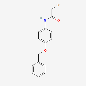 molecular formula C15H14BrNO2 B3131118 N-[4-(苄氧基)苯基]-2-溴乙酰胺 CAS No. 349120-98-5
