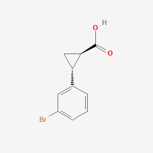 molecular formula C10H9BrO2 B3131141 trans-2-(3-Bromo-phenyl)-cyclopropanecarboxylic acid CAS No. 34919-34-1