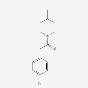 molecular formula C14H18BrNO B3131158 2-(4-溴苯基)-1-(4-甲基哌啶-1-基)乙酮 CAS No. 349430-29-1