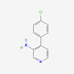 molecular formula C11H9ClN2 B3131162 4-(4-Chlorophenyl)pyridin-3-amine CAS No. 349483-97-2