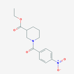 molecular formula C15H18N2O5 B3131181 Ethyl 1-(4-nitrobenzoyl)piperidine-3-carboxylate CAS No. 349613-78-1