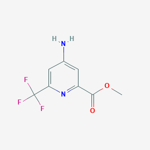 molecular formula C8H7F3N2O2 B3131237 4-氨基-6-(三氟甲基)吡啶-2-甲酸甲酯 CAS No. 350602-09-4