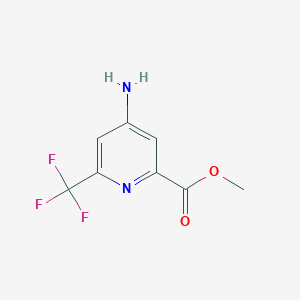 molecular formula C8H7F3N2O2 B3131237 Methyl 4-amino-6-(trifluoromethyl)pyridine-2-carboxylate CAS No. 350602-09-4