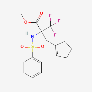 Methyl 2-[(cyclopentene-1-YL)methyl]-3,3,3-trifluoro-2-[(phenylsulfonyl)amino]propanoate