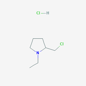 molecular formula C7H15Cl2N B3131282 2-(Chloromethyl)-1-ethylpyrrolidine hydrochloride CAS No. 35120-28-6