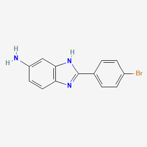 molecular formula C13H10BrN3 B3131290 2-(4-Bromophenyl)-1H-benzo[d]imidazol-5-amine CAS No. 351226-76-1