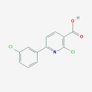 molecular formula C12H7Cl2NO2 B3131300 2-chloro-6-(3-chlorophenyl)pyridine-3-carboxylic Acid CAS No. 351365-93-0