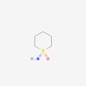 molecular formula C5H11NOS B3131344 1-Oxo-1-imino-1-thiacyclohexane CAS No. 35188-35-3