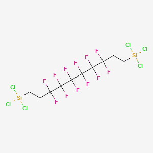 molecular formula C10H8Cl6F12Si2 B3131347 1,10-Bis(trichlorosilyl)-3,3,4,4,5,5,6,6,7,7,8,8-dodecafluorodecane CAS No. 35192-54-2