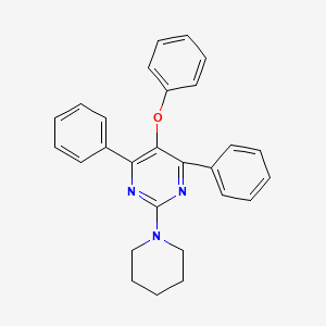 molecular formula C27H25N3O B3131354 5-Phenoxy-4,6-diphenyl-2-piperidinopyrimidine CAS No. 352225-05-9