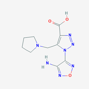 1-(4-amino-1,2,5-oxadiazol-3-yl)-5-(pyrrolidin-1-ylmethyl)-1H-1,2,3-triazole-4-carboxylic acid