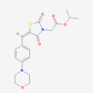 molecular formula C19H22N2O5S B313136 Isopropyl {5-[4-(4-morpholinyl)benzylidene]-2,4-dioxo-1,3-thiazolidin-3-yl}acetate 