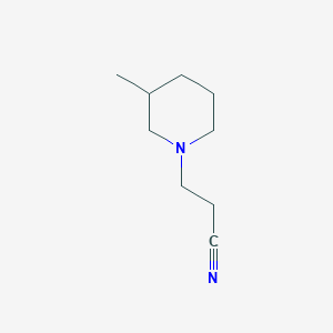 molecular formula C9H16N2 B3131375 3-(3-Methylpiperidin-1-yl)propanenitrile CAS No. 35266-03-6