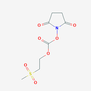 molecular formula C8H11NO7S B031314 2,5-二氧代吡咯烷-1-基(2-(甲磺酰基)乙基)碳酸酯 CAS No. 57903-15-8