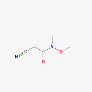 molecular formula C5H8N2O2 B3131403 2-氰基-N-甲氧基-N-甲基乙酰胺 CAS No. 353237-65-7