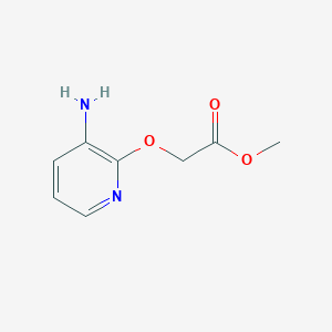 molecular formula C8H10N2O3 B3131412 3-Amino-2-(methoxycarbonyl)methoxypyridine CAS No. 353292-97-4