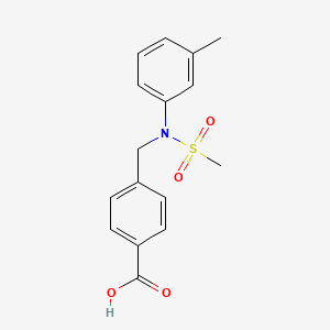 4-([(3-Methylphenyl)(methylsulfonyl)amino]methyl)benzoic acid