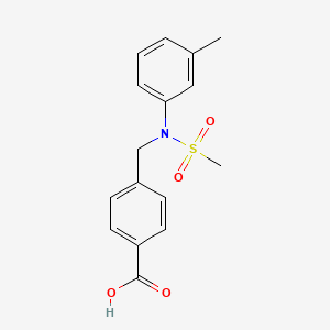 molecular formula C16H17NO4S B3131426 4-([(3-甲基苯基)(甲磺酰基)氨基]甲基)苯甲酸 CAS No. 353502-15-5