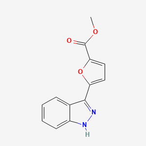 molecular formula C13H10N2O3 B3131427 2-呋喃甲酸，5-(1H-吲唑-3-基)-，甲酯 CAS No. 353504-12-8