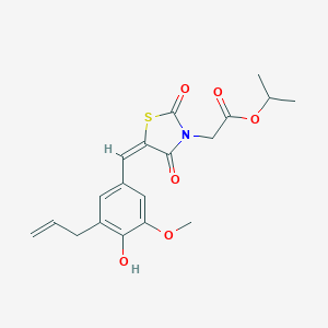 molecular formula C19H21NO6S B313148 Isopropyl [5-(3-allyl-4-hydroxy-5-methoxybenzylidene)-2,4-dioxo-1,3-thiazolidin-3-yl]acetate 