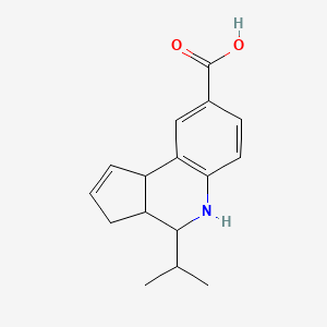 molecular formula C16H19NO2 B3131491 4-Isopropyl-3a,4,5,9b-tetrahydro-3H-cyclopenta[c]quinoline-8-carboxylic acid 