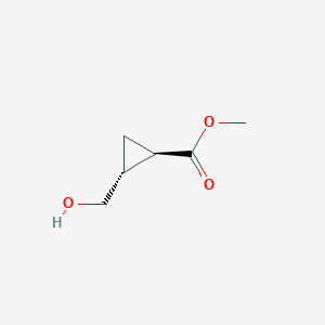 molecular formula C6H10O3 B3131499 反式-2-(羟甲基)环丙烷甲酸甲酯 CAS No. 35501-83-8