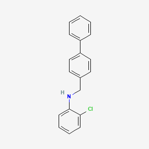 molecular formula C19H16ClN B3131565 N-([1,1'-Biphenyl]-4-ylmethyl)-2-chloroaniline CAS No. 356530-17-1
