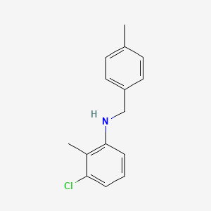 molecular formula C15H16ClN B3131600 3-Chloro-2-methyl-N-(4-methylbenzyl)aniline CAS No. 356530-83-1