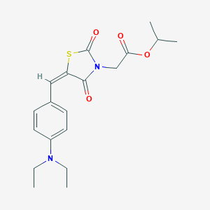 molecular formula C19H24N2O4S B313163 Isopropyl {5-[4-(diethylamino)benzylidene]-2,4-dioxo-1,3-thiazolidin-3-yl}acetate 
