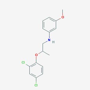 molecular formula C16H17Cl2NO2 B3131664 N-[2-(2,4-Dichlorophenoxy)propyl]-3-methoxyaniline CAS No. 356538-43-7