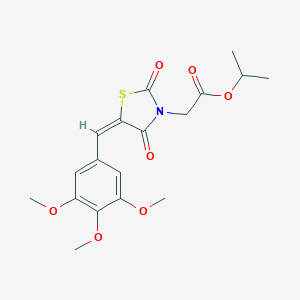 molecular formula C18H21NO7S B313168 Isopropyl [2,4-dioxo-5-(3,4,5-trimethoxybenzylidene)-1,3-thiazolidin-3-yl]acetate 