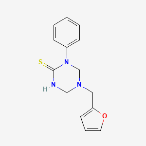 5-(Furan-2-ylmethyl)-1-phenyl-1,3,5-triazinane-2-thione