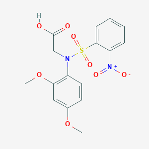 N-(2,4-Dimethoxyphenyl)-N-[(2-nitrophenyl)sulfonyl]glycine