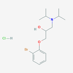 molecular formula C15H25BrClNO2 B3131726 盐酸 1-(2-溴苯氧基)-3-(二异丙氨基)-2-丙醇 CAS No. 3575-60-8