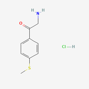 molecular formula C9H12ClNOS B3131753 2-Amino-1-(4-(methylthio)phenyl)ethan-1-one hydrochloride CAS No. 35801-81-1